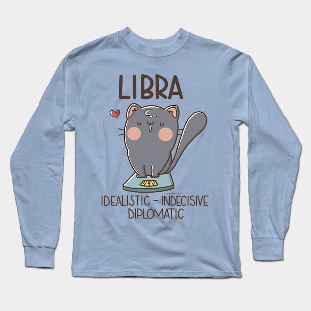 Libra Long Sleeve T-Shirt by Sugar Bubbles 